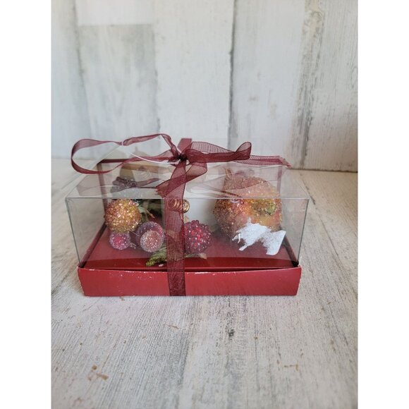 Candle ring fruit circle table decor xmas raspberry‎ - Picture 4 of 5